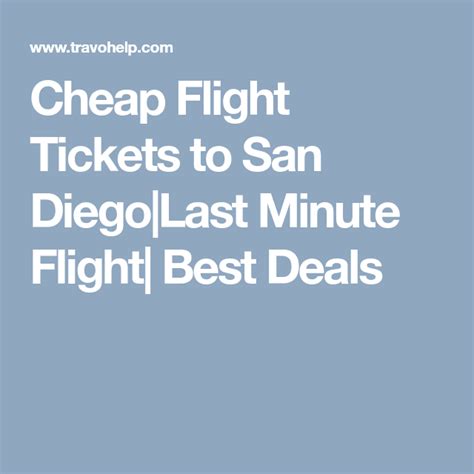 last minute flights to san diego